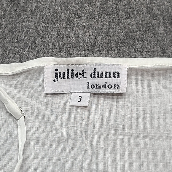 Juliette Dunn London White Cotton Slip Dress Women's M Spaghetti Strap Resort - Picture 5 of 7